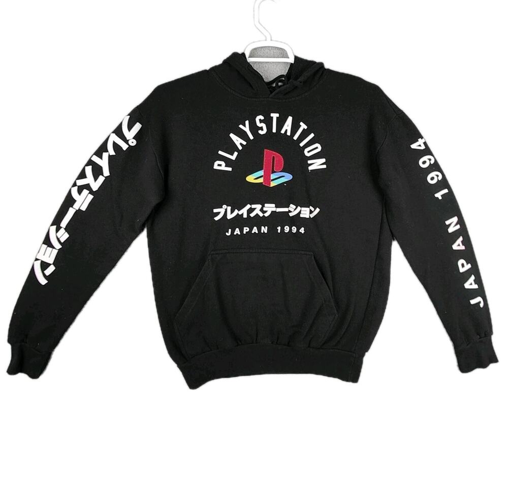 PLAYSTATION Hoodie Mens Small Vintage SONY PLAYSTATION Hooded Sweatshirt Sweater